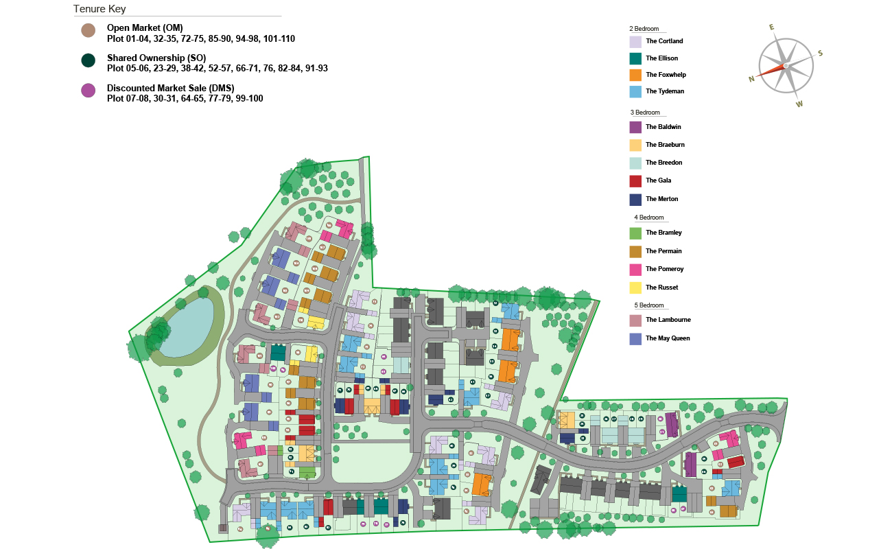 Site plan for The Orchards development