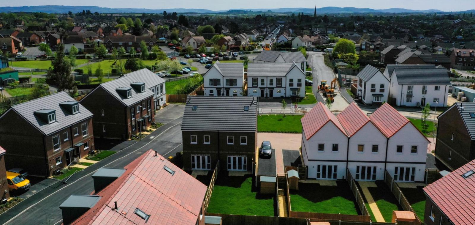 Ariel image of the Green Vale development