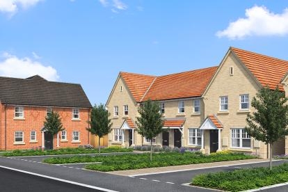 Computer generated street view of the High Elms Park development