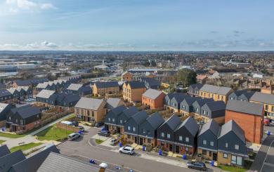 Computer generated image of the Watling Gate site from above