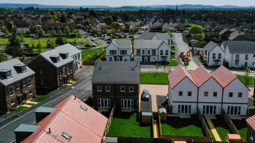 Ariel image of the Green Vale development